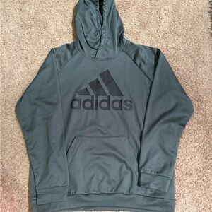 Adidas Teal Hoodie with Black Logo